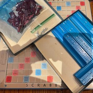 Scrabble Deluxe Edition Turntable Board Game  Selchow and Righter COMPLETE 1977
